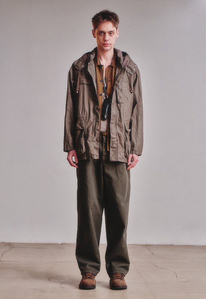 Art if acts - Linen Rain Parka (Wood) product image 5 | TRAB K-Fashion Australia