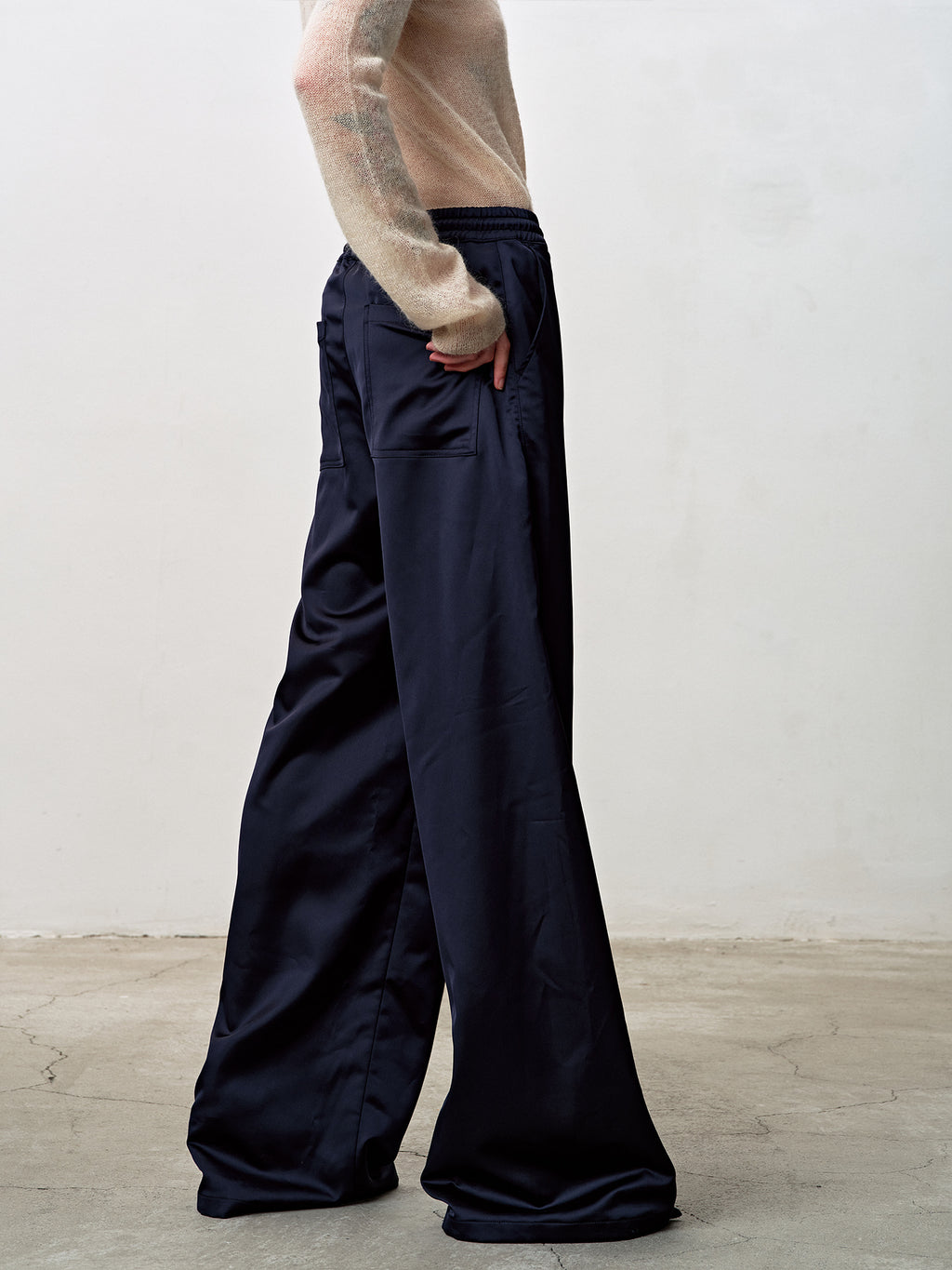 Tonywack - Silky Banding Lounge Pants (Navy) product image 7 | TRAB K-Fashion Australia