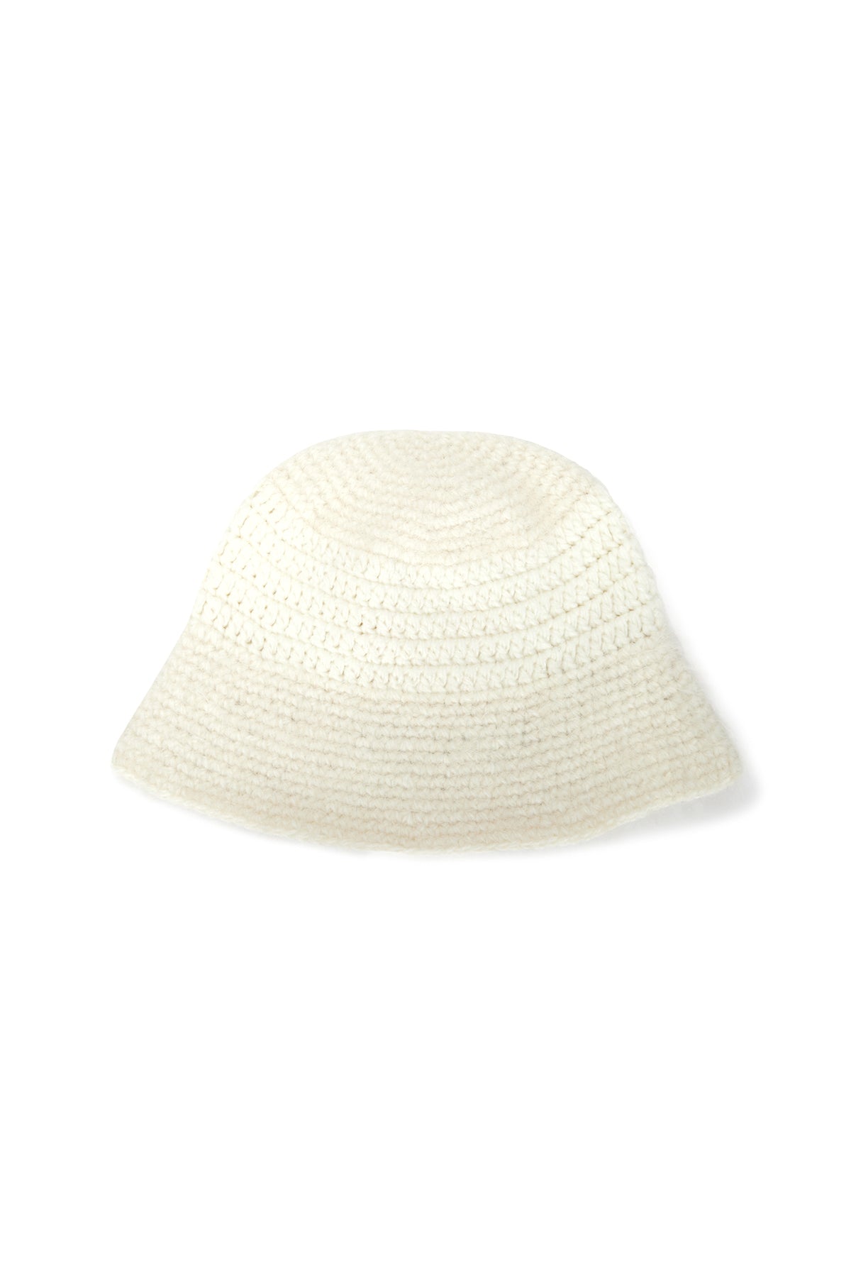 Matin Kim - Logo Hairy Knit Bucket Hat (Ivory) product image 2 | TRAB K-Fashion Australia
