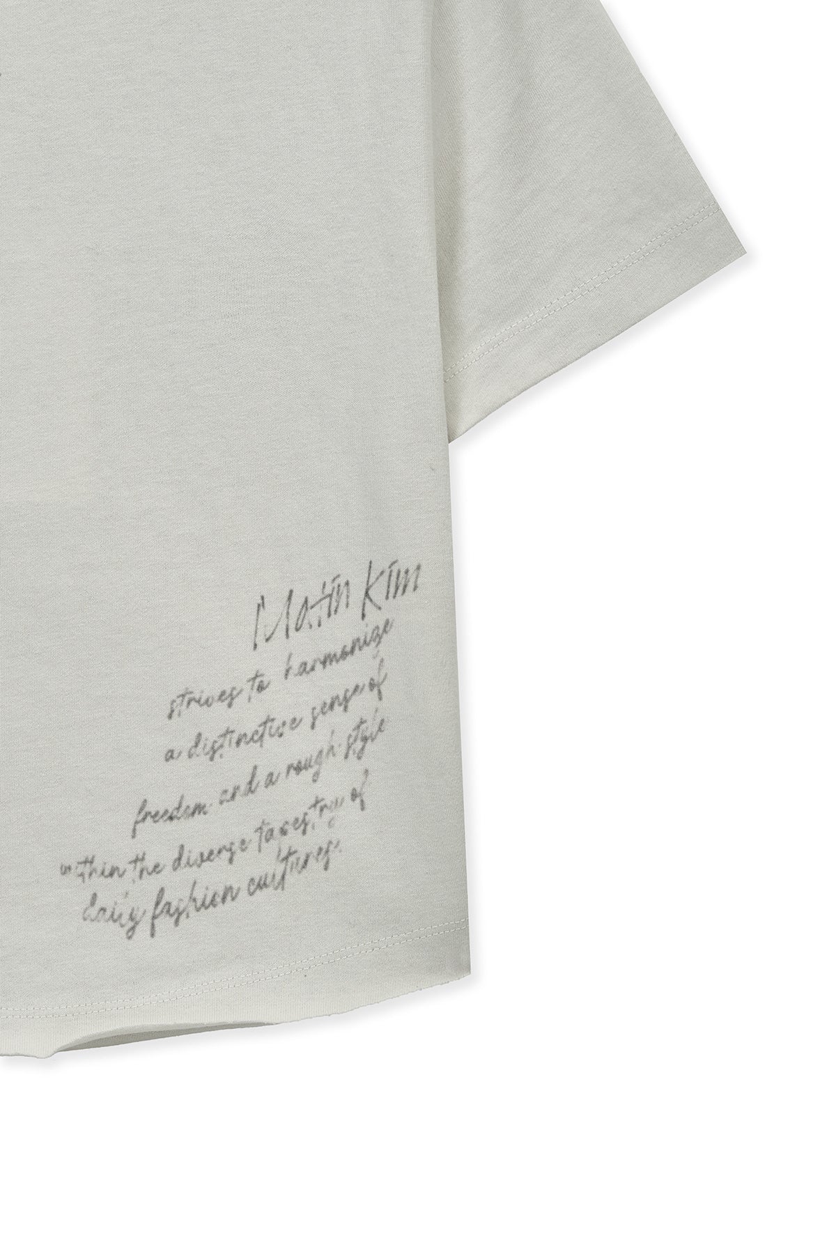 Matin Kim - Graffiti Round Hem Crop Top (Cream) product image 4 | TRAB K-Fashion Australia