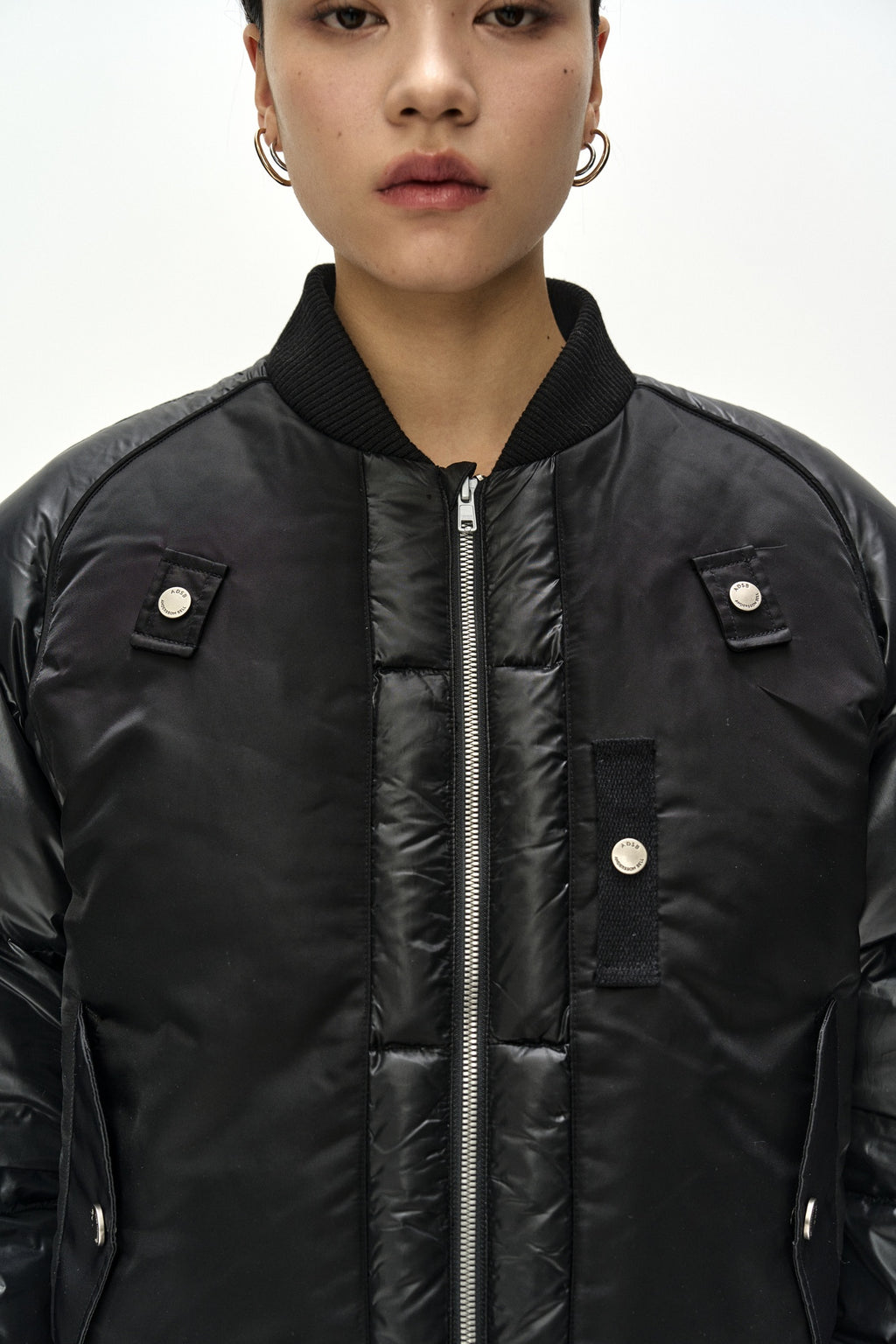 Andersson Bell - Unisex Bomber Layered Down Jacket (Black) product image 10 | TRAB K-Fashion Australia