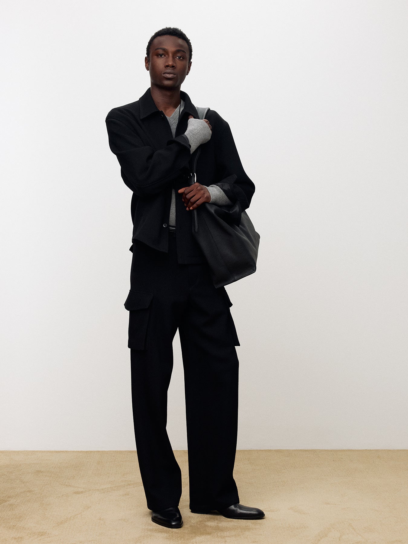 Tonywack - Textured Wool Shirt Blouson (Black) product image 8 | TRAB K-Fashion Australia