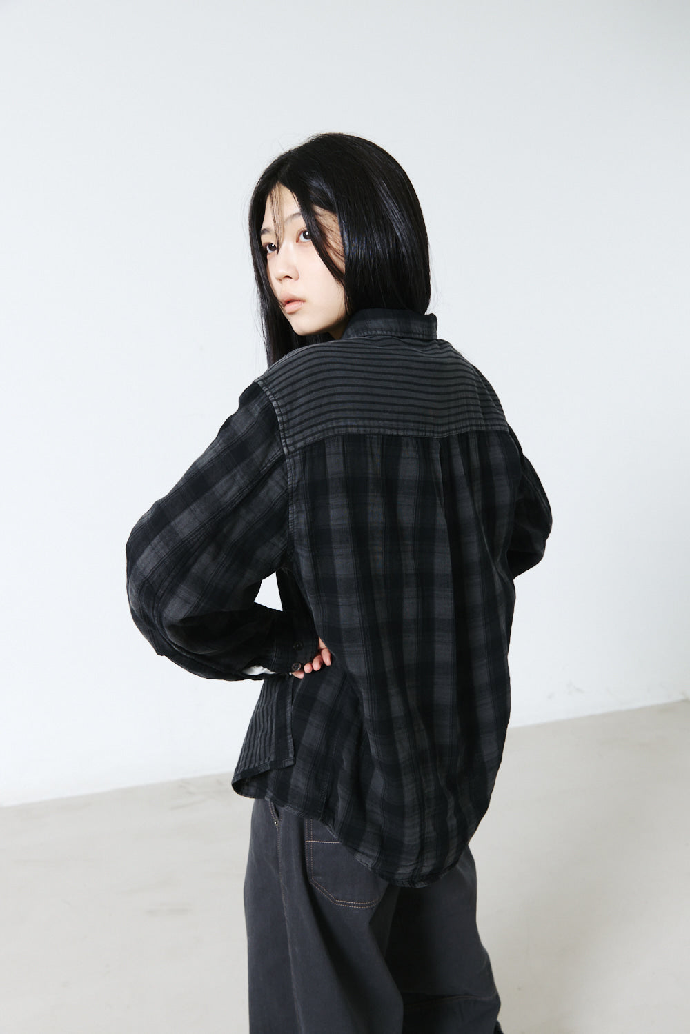 Hatchingroom - 2Pk Shirt Check Dyed (Charcoal) product image 14 | TRAB K-Fashion Australia