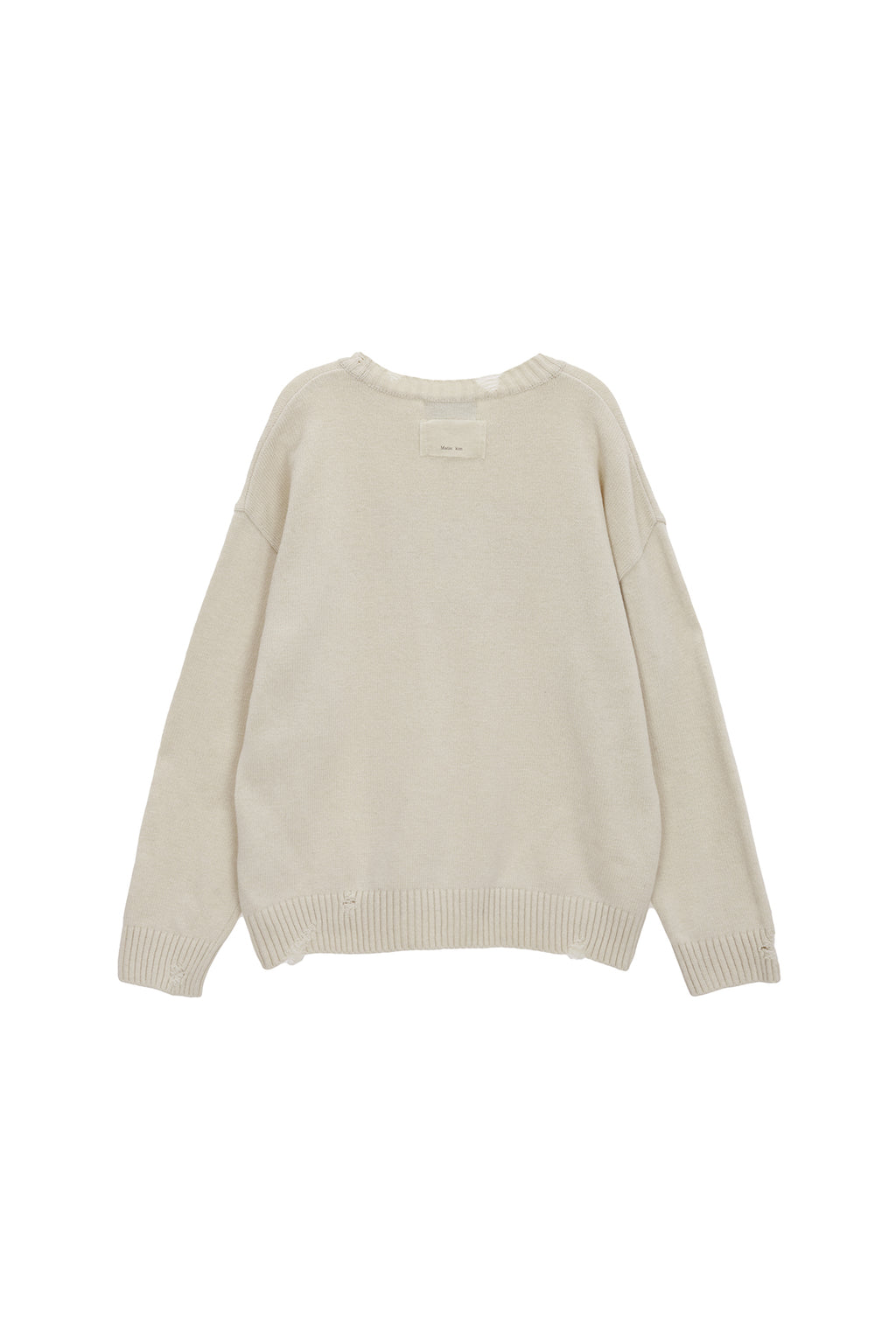 Matin Kim - Matin Sleeve Line Knit Pullover (Ivory) product image 2 | TRAB K-Fashion Australia