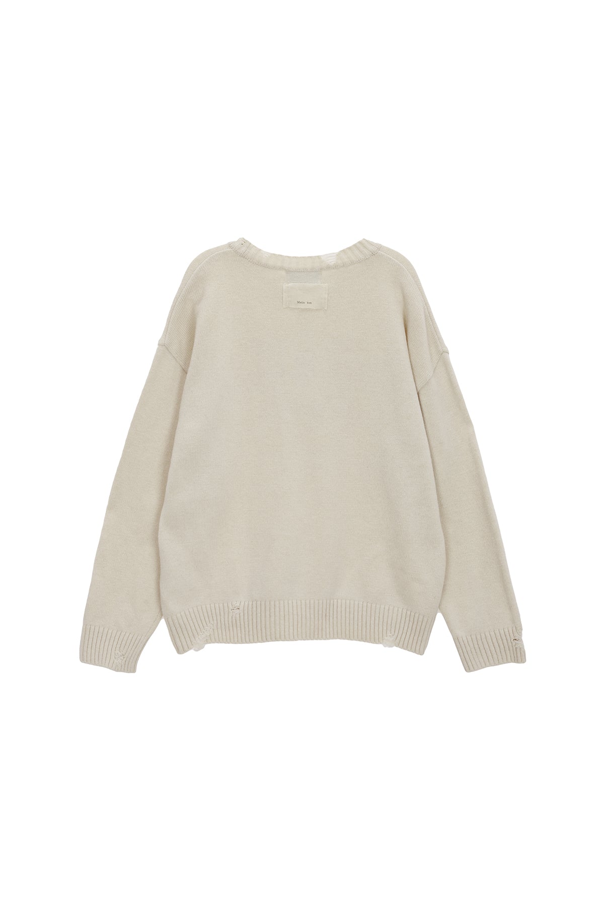 Matin Kim - Matin Sleeve Line Knit Pullover (Ivory) product image 2 | TRAB K-Fashion Australia