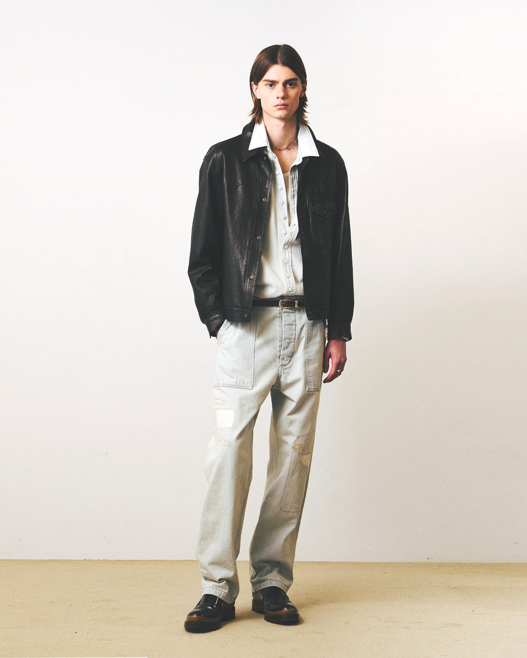 Eastlogue - Damaged Fatigue Pants (Bleached Indigo) product image 4 | TRAB K-Fashion Australia