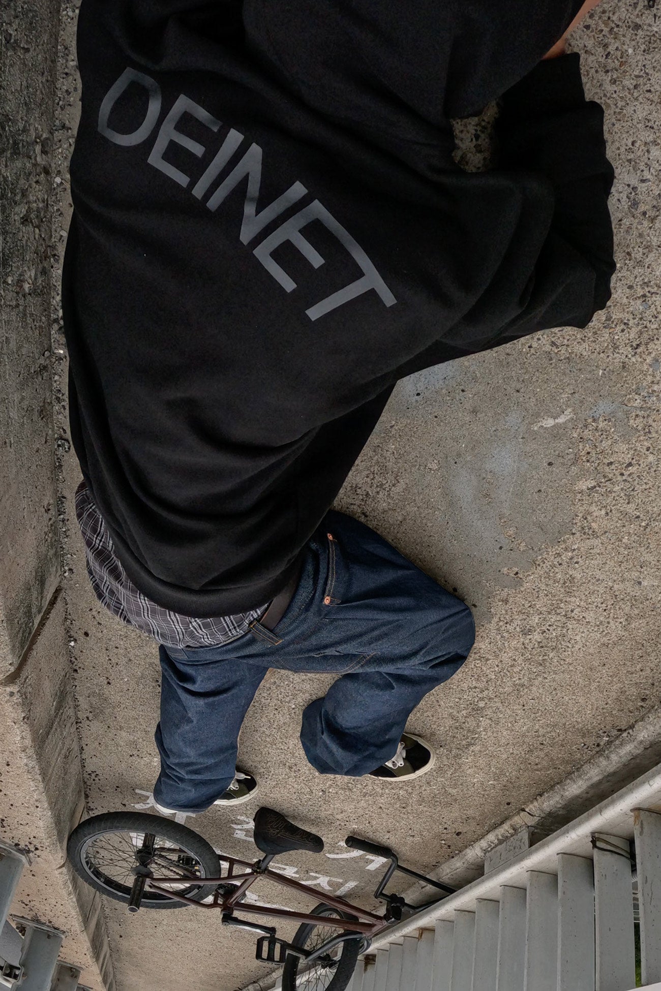 Deinet - [ggum X Deinet] Hoodie (Black) product image 2 | TRAB K-Fashion Australia