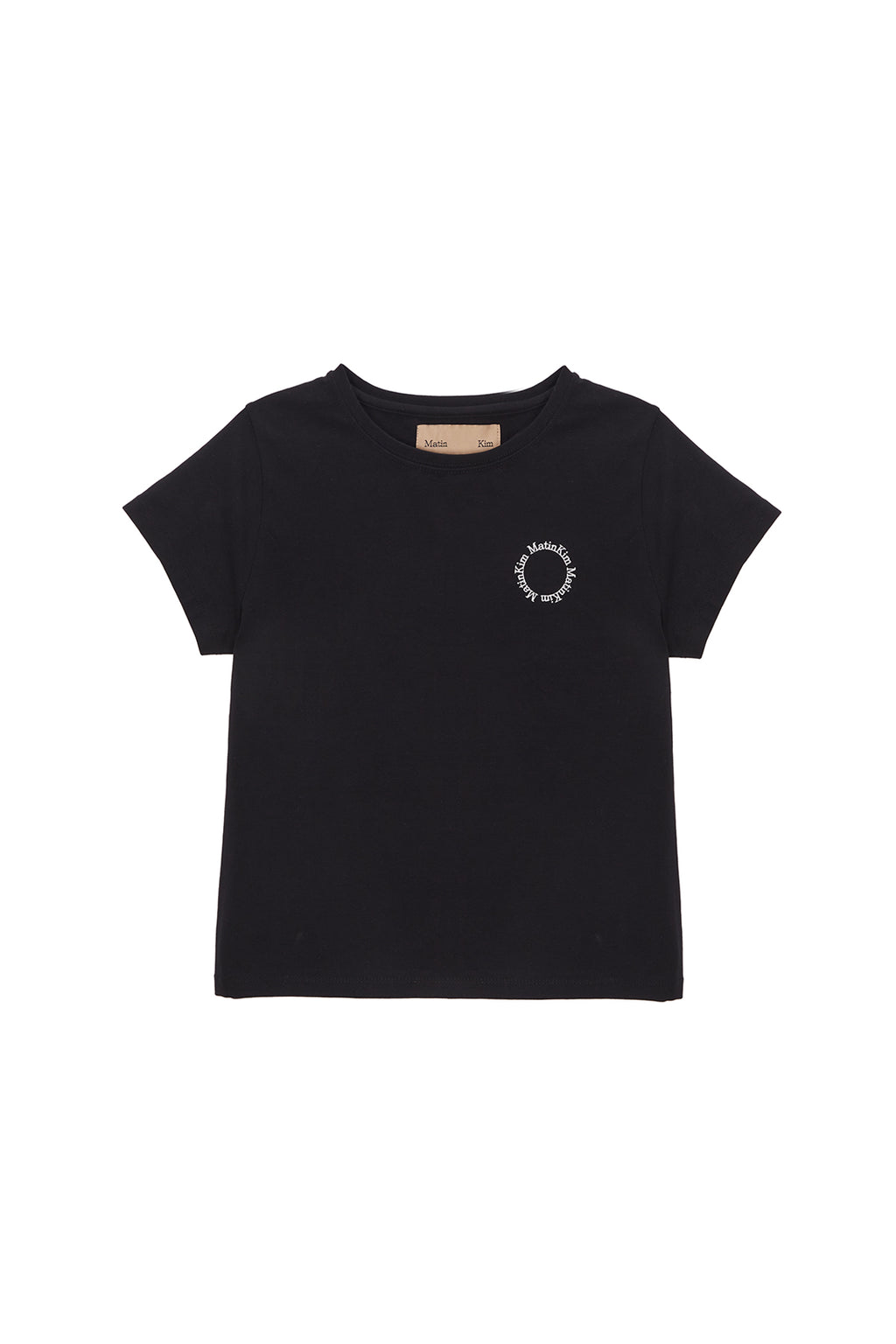 Matin Kim - Circle Logo Crop Top (Black) product image 1 | TRAB K-Fashion Australia