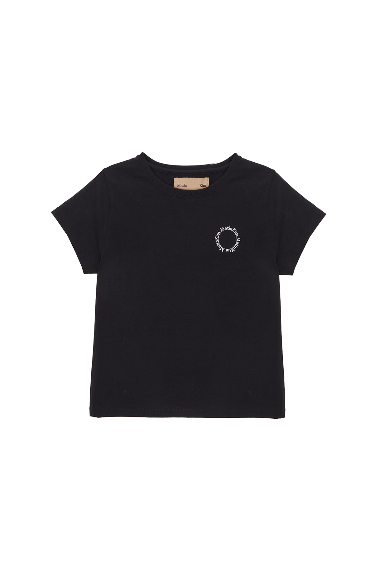 Matin Kim - Circle Logo Crop Top (Black) product image 1 | TRAB K-Fashion Australia