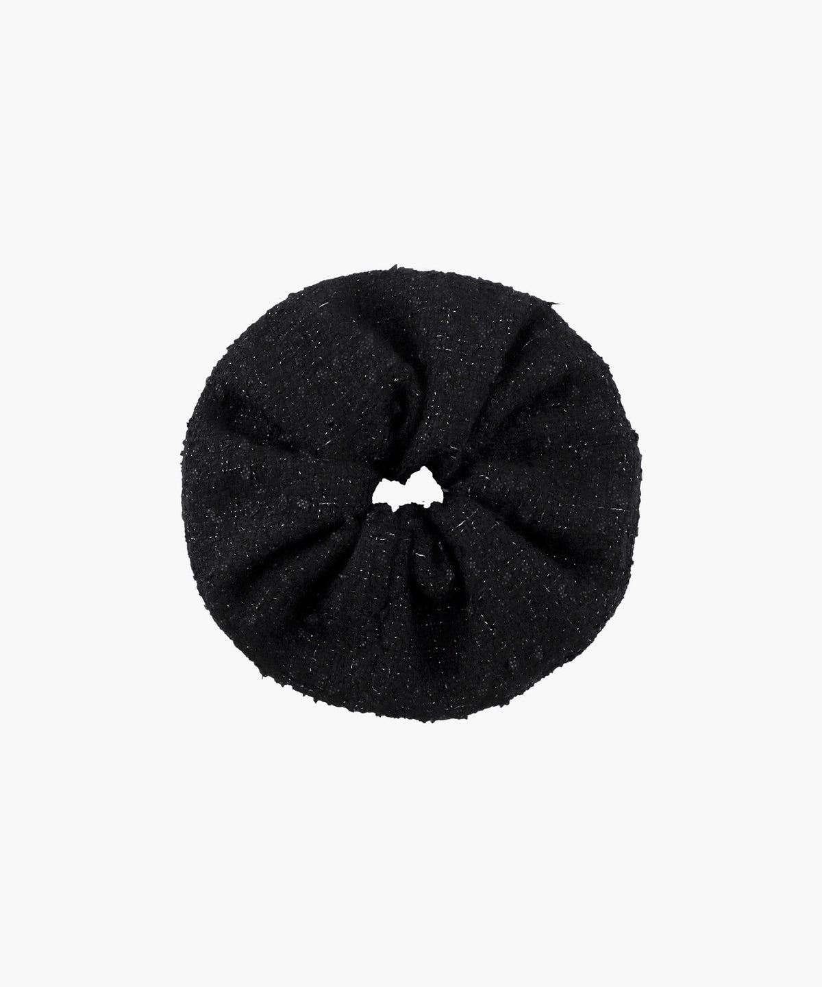 Marithe & Francois Girbaud - Classic Logo Tweed Big Scrunchie (Black) product image 2 | TRAB K-Fashion Australia