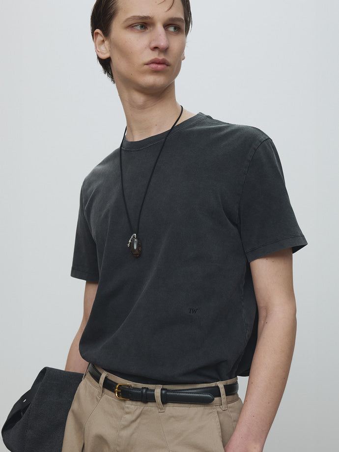 Tonywack - Signature Garment Dyed T-Shirt (Faded Black) product image 1 | TRAB K-Fashion Australia