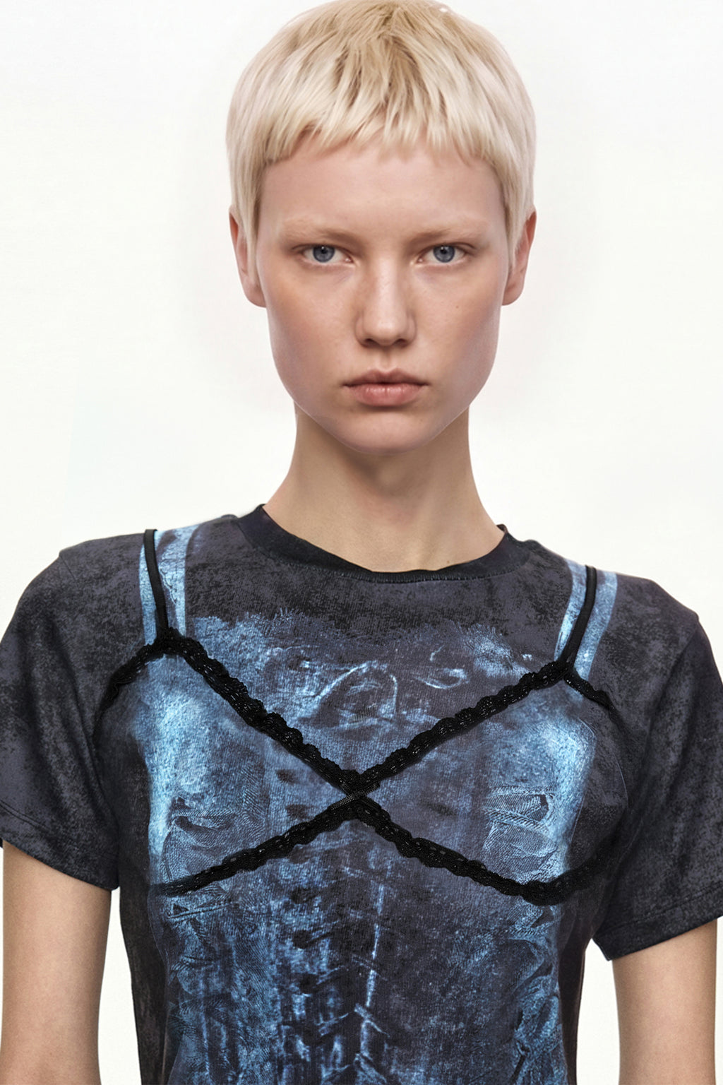 Andersson Bell - Lingerie Trompe-L'oeil Graphic T-Shirt (Charcoal) product image 5 | TRAB K-Fashion Australia