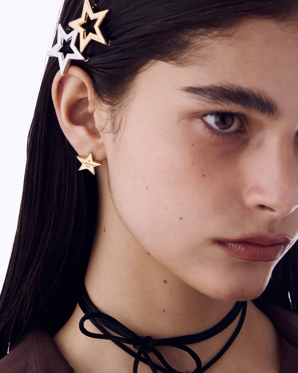 Numbering - Logo Engraved Star Earrings #7117 product image 5 | TRAB K-Fashion Australia