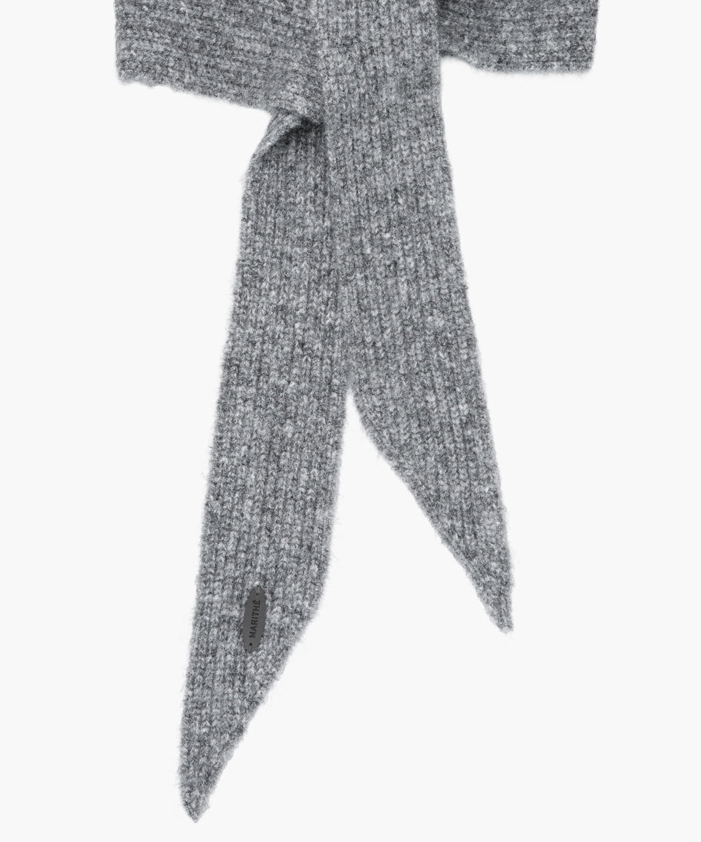 Marithe & Francois Girbaud - Regular Logo Scarf Balaclava (Melange Gray) product image 4 | TRAB K-Fashion Australia