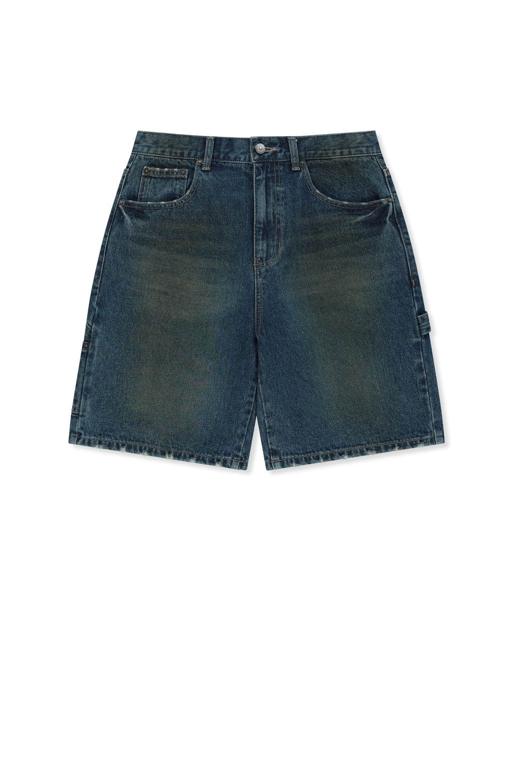 Matin Kim - Carpenter Bermuda Denim Pants (Blue) product image 1 | TRAB K-Fashion Australia