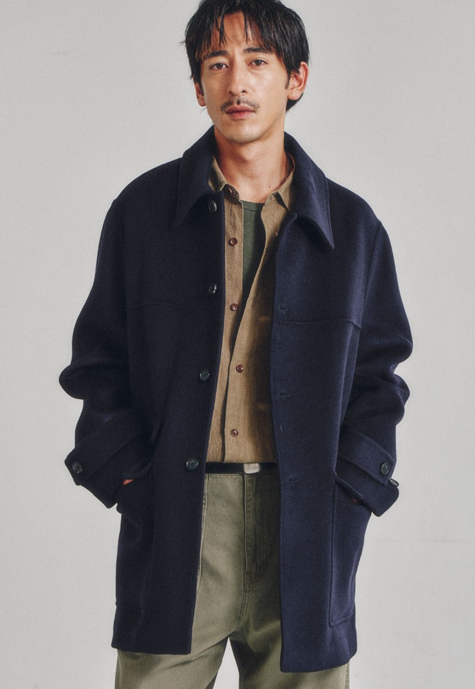 Art if acts - Handmade Car Coat (Deep Navy) product image 1 | TRAB K-Fashion Australia