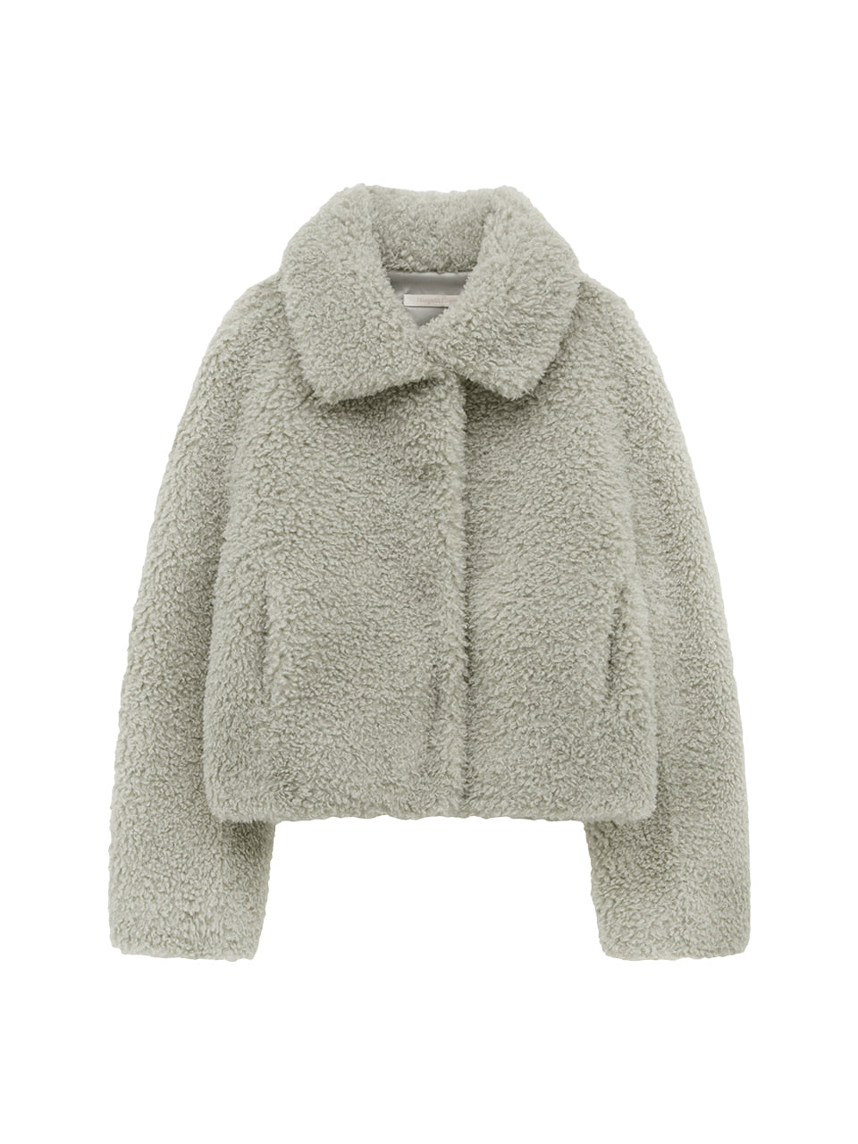 Margarin Fingers - Boucle Hidden Snap Fur Jacket (Mint) product image 2 | TRAB K-Fashion Australia