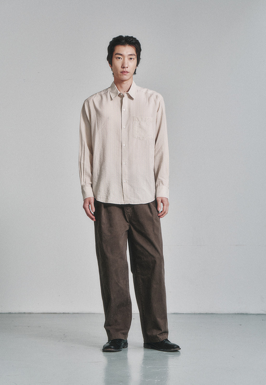 Art if acts - Wrinkle Rayon Shirt (French Beige) product image 2 | TRAB K-Fashion Australia