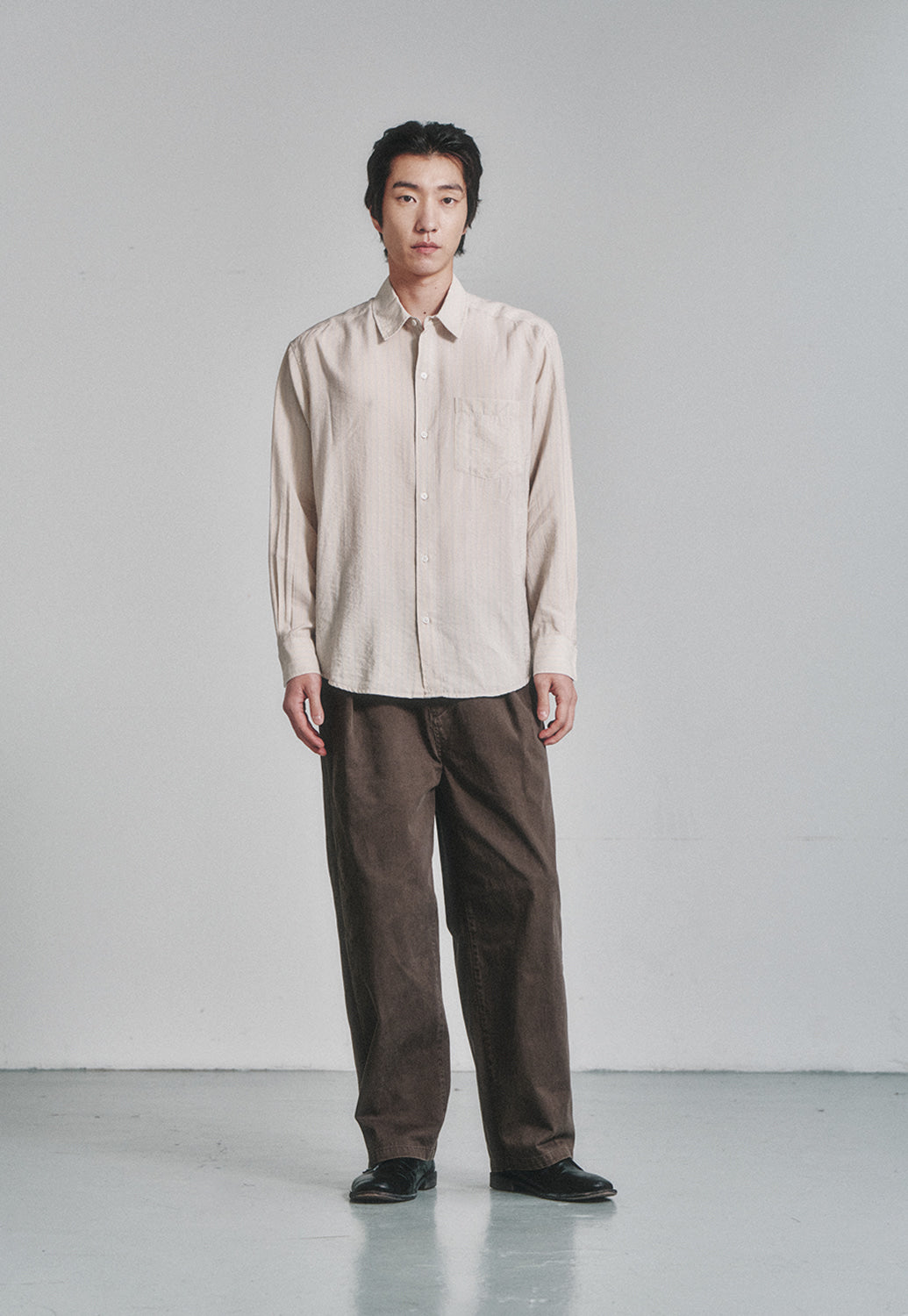 Art if acts - Wrinkle Rayon Shirt (French Beige) product image 2 | TRAB K-Fashion Australia