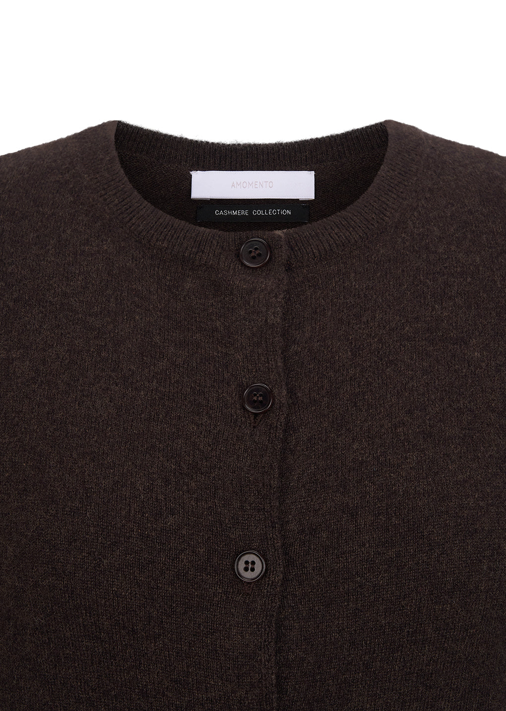 Amomento - Cashmere Crewneck Cardigan (Brown) product image 7 | TRAB K-Fashion Australia