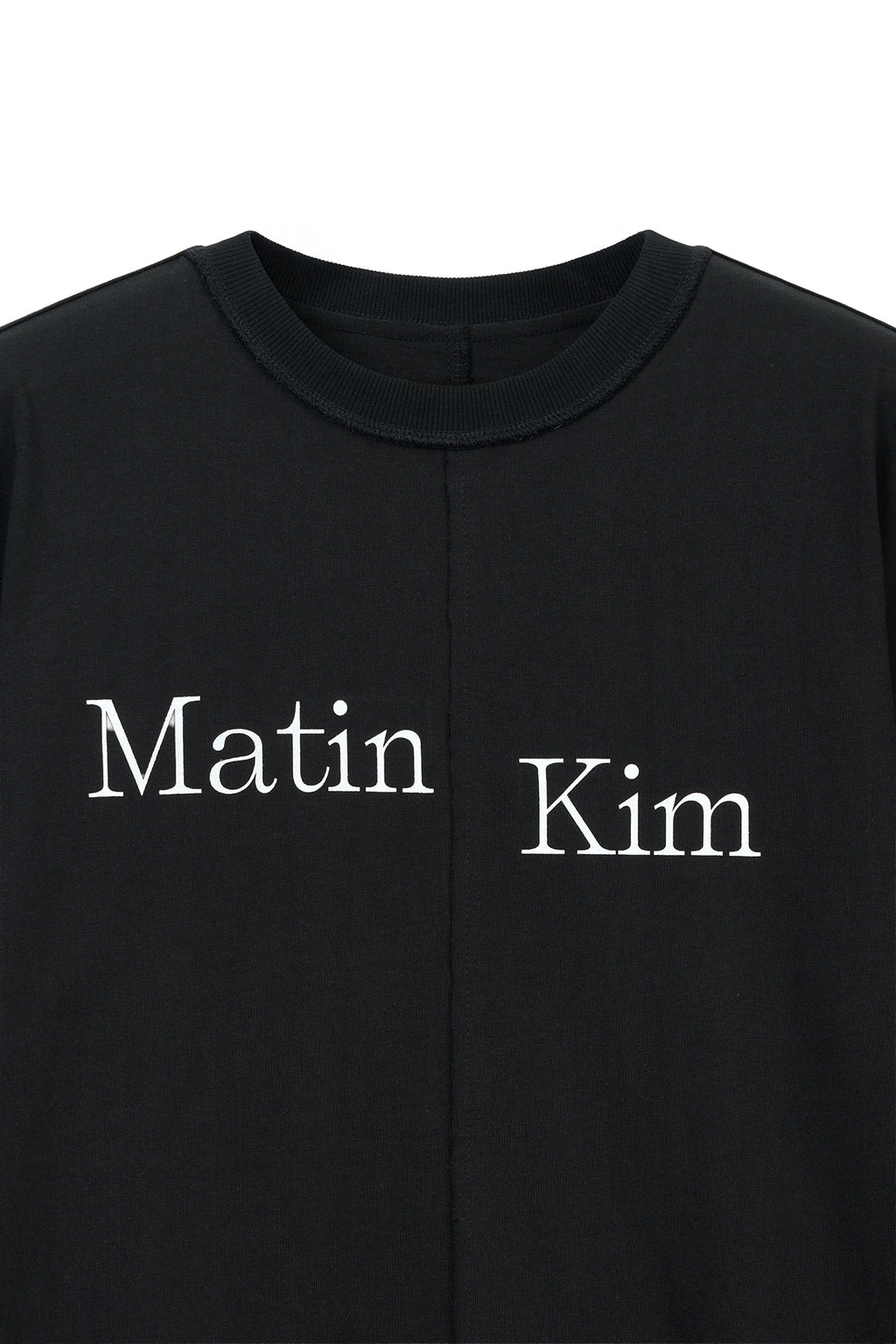 Matin Kim - Asymmetric Logo Top (Black) product image 3 | TRAB K-Fashion Australia