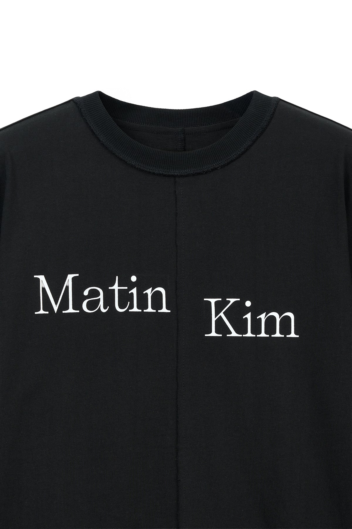 Matin Kim - Asymmetric Logo Top (Black) product image 3 | TRAB K-Fashion Australia