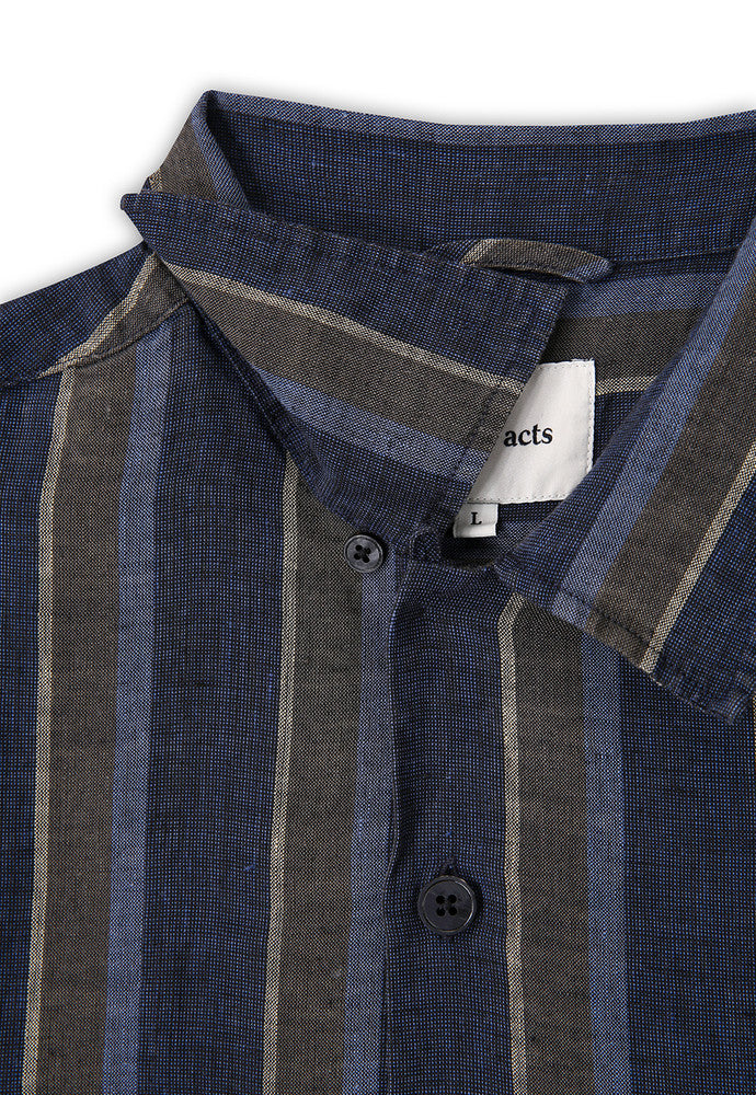 Art if acts - Linen Two Pocket Half Shirt (Navy) product image 10 | TRAB K-Fashion Australia