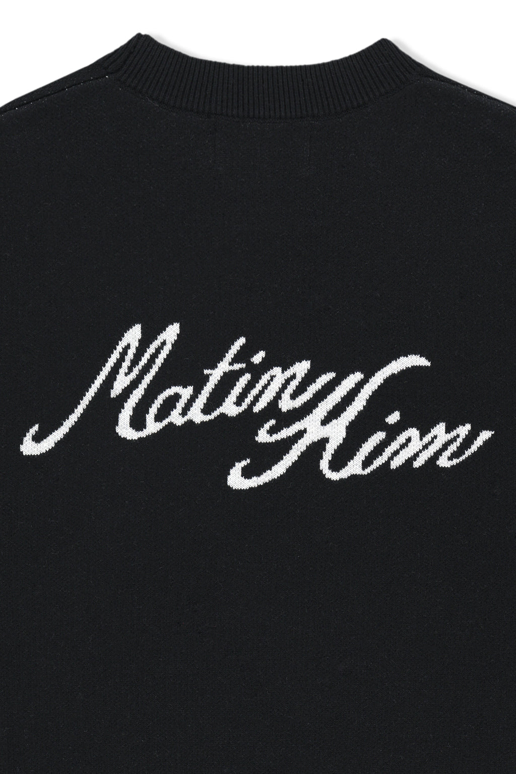 Matin Kim - Calligraphy Back Logo Knit Pullover (Black) product image 5 | TRAB K-Fashion Australia