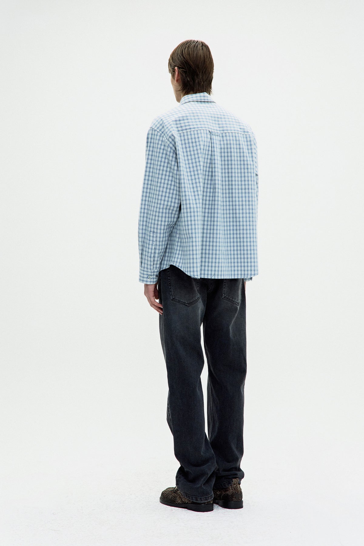 Coor - Cotton Blue Tartan Check Shirt (Light Blue) product image 4 | TRAB K-Fashion Australia