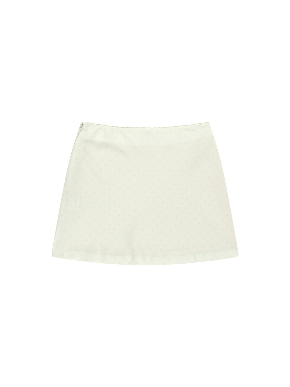 Kijun - Polka Dot Satin Mini Skirt (Ivory) product image 10 | TRAB K-Fashion Australia