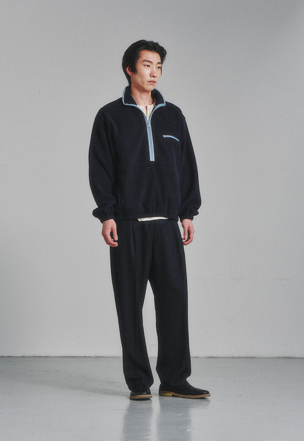Art if acts - Fleece Half Zip Pullover (Navy) product image 2 | TRAB K-Fashion Australia