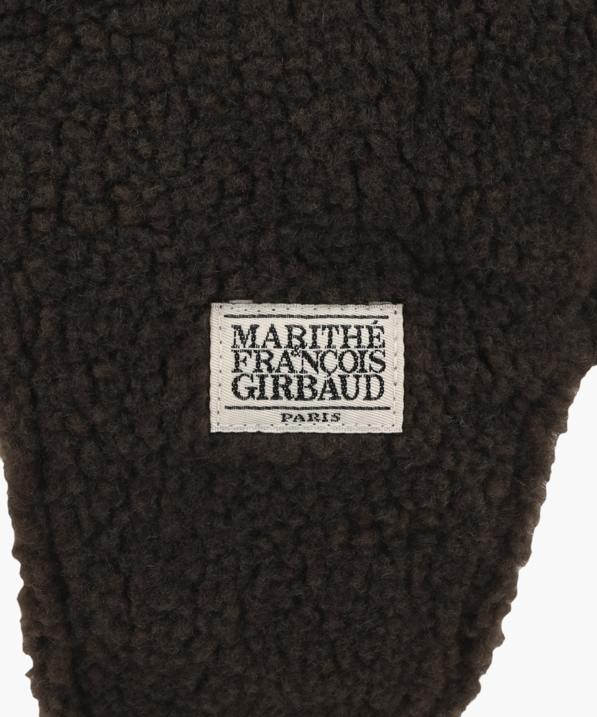 Marithe & Francois Girbaud - Micro Classic Logo Fleece Earflap Cap (Dark Brown) product image 3 | TRAB K-Fashion Australia