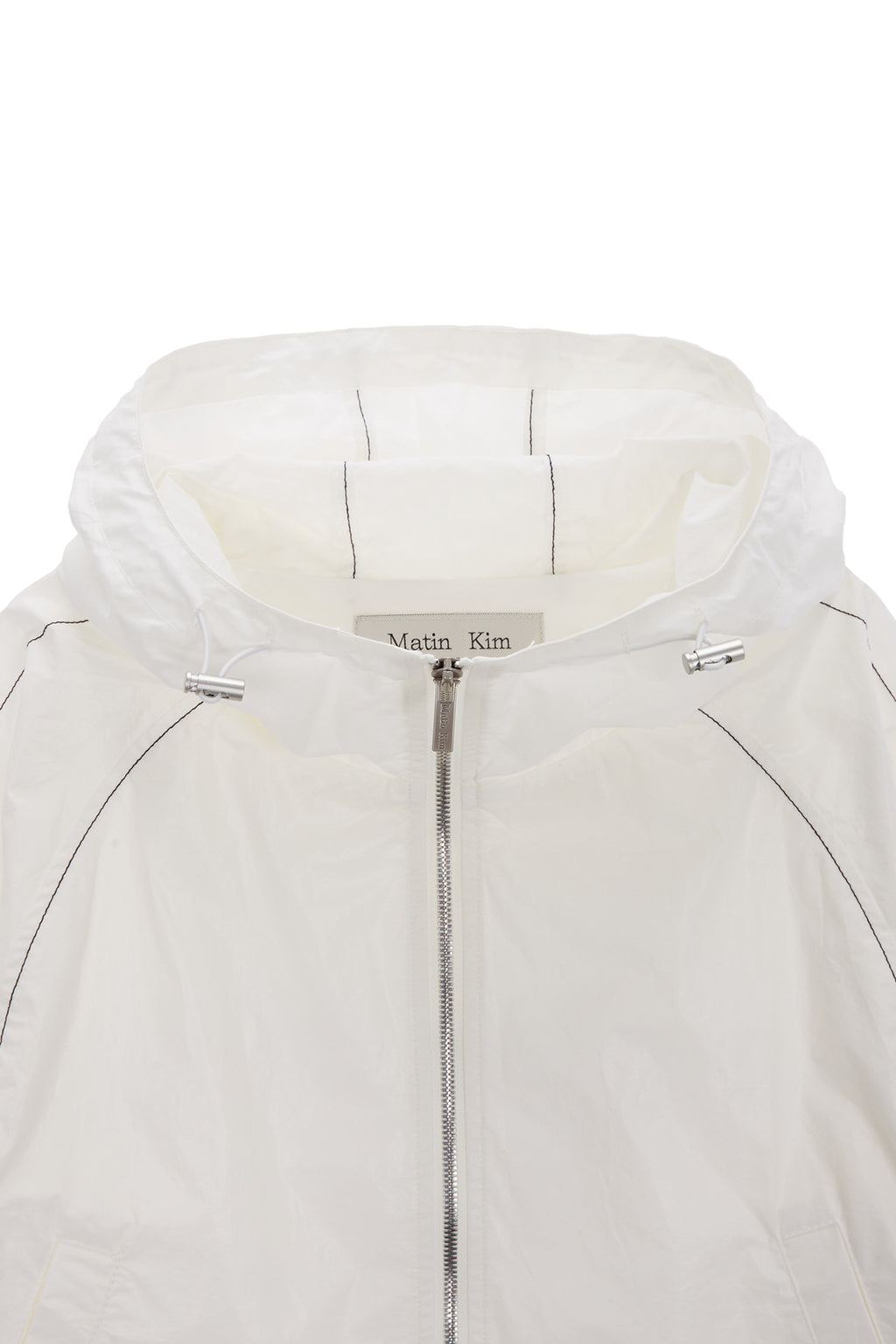 Matin Kim - Matin Crop Hoody Coating Jumper (Ivory) product image 3 | TRAB K-Fashion Australia