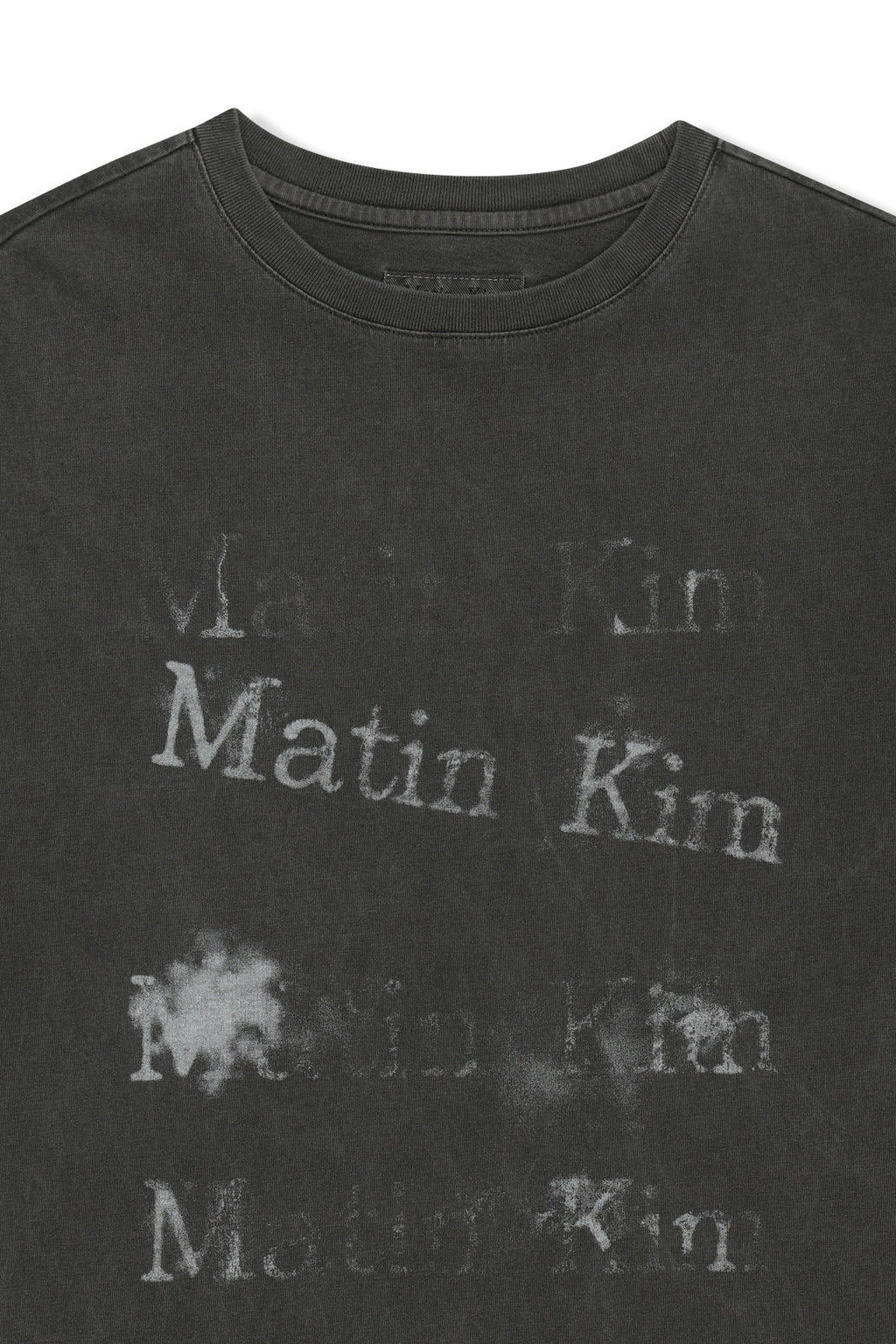 Matin Kim - [Pre-Order – Ships June 22] Pigment Graffiti Logo Top (Charcoal) product image 3 | TRAB K-Fashion Australia