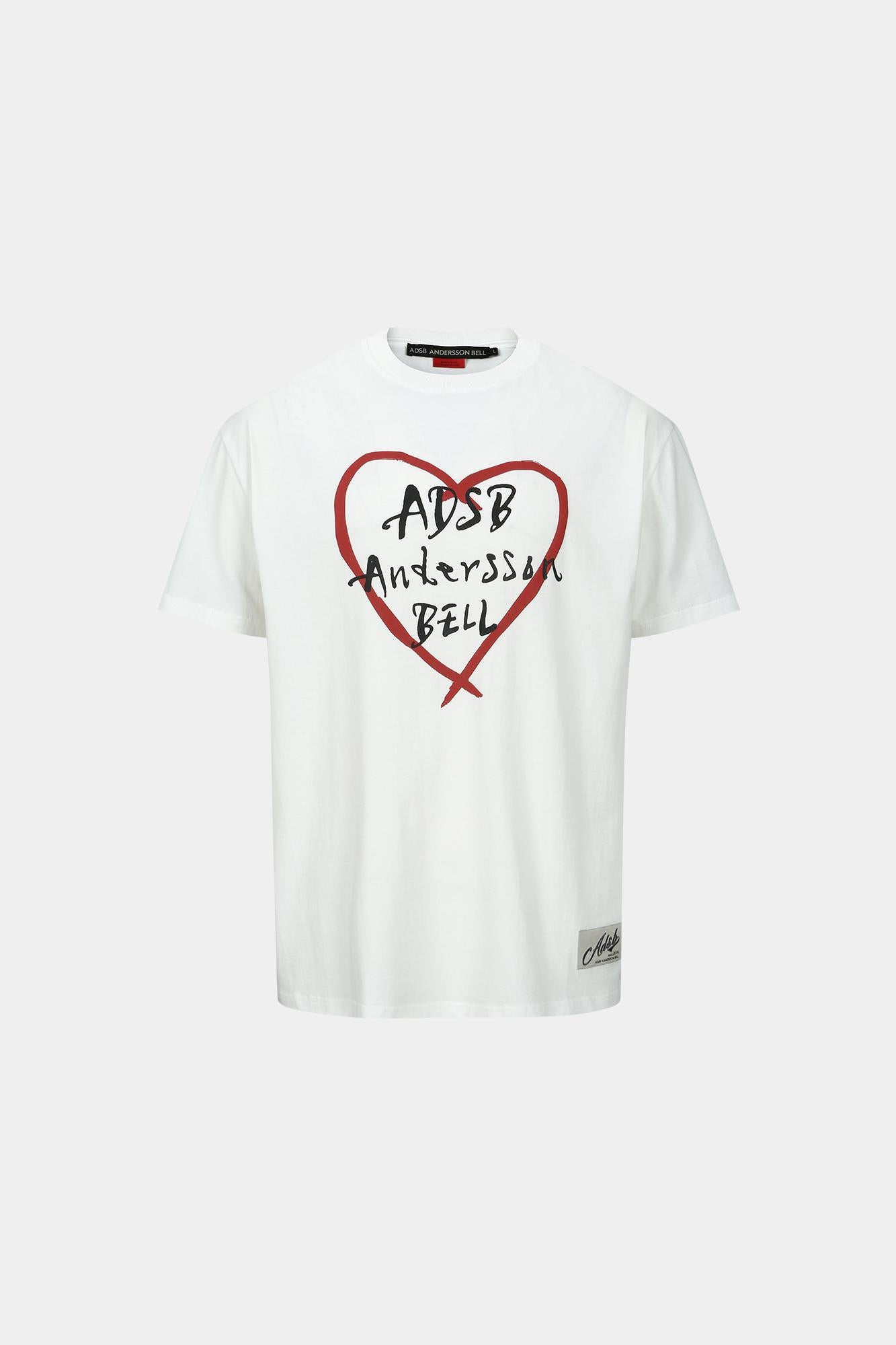 Andersson Bell - Unisex Heart Kelly Logo T-Shirts (White) product image 8 | TRAB K-Fashion Australia