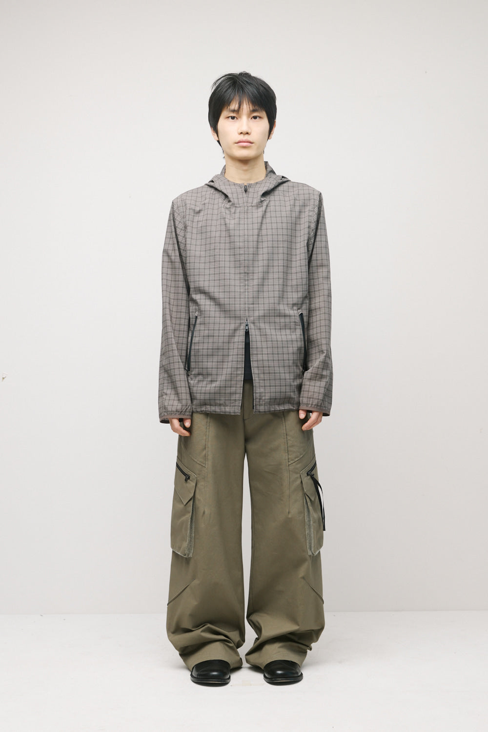Hatchingroom - Vented Windbreaker Wool Check (Olive) product image 6 | TRAB K-Fashion Australia