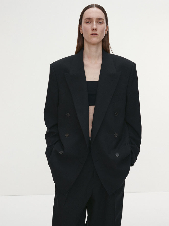 Tonywack - Light Wool Oversized Blazer (Black) product image 1 | TRAB K-Fashion Australia