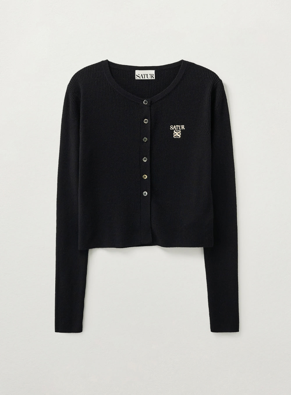 Satur - (W) Plain Long Sleeve Cardigan (Black) product image 1 | TRAB K-Fashion Australia