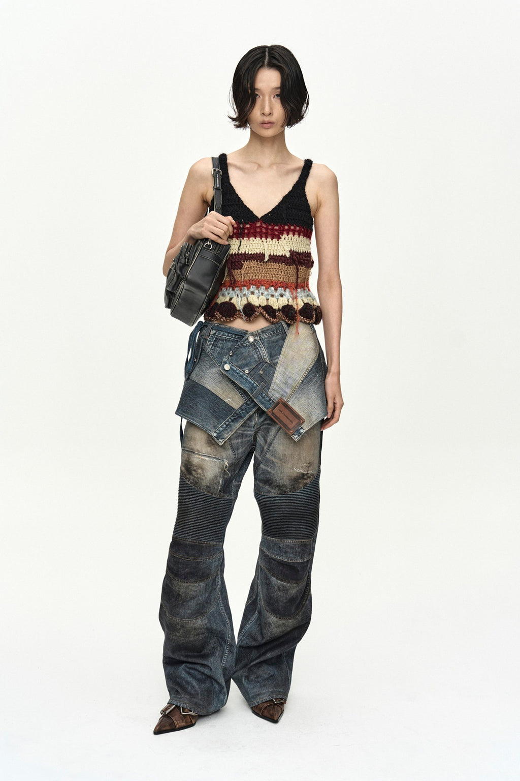 Andersson Bell - Hand-Crocheted Ruffle Hem Top (Multi) product image 1 | TRAB K-Fashion Australia