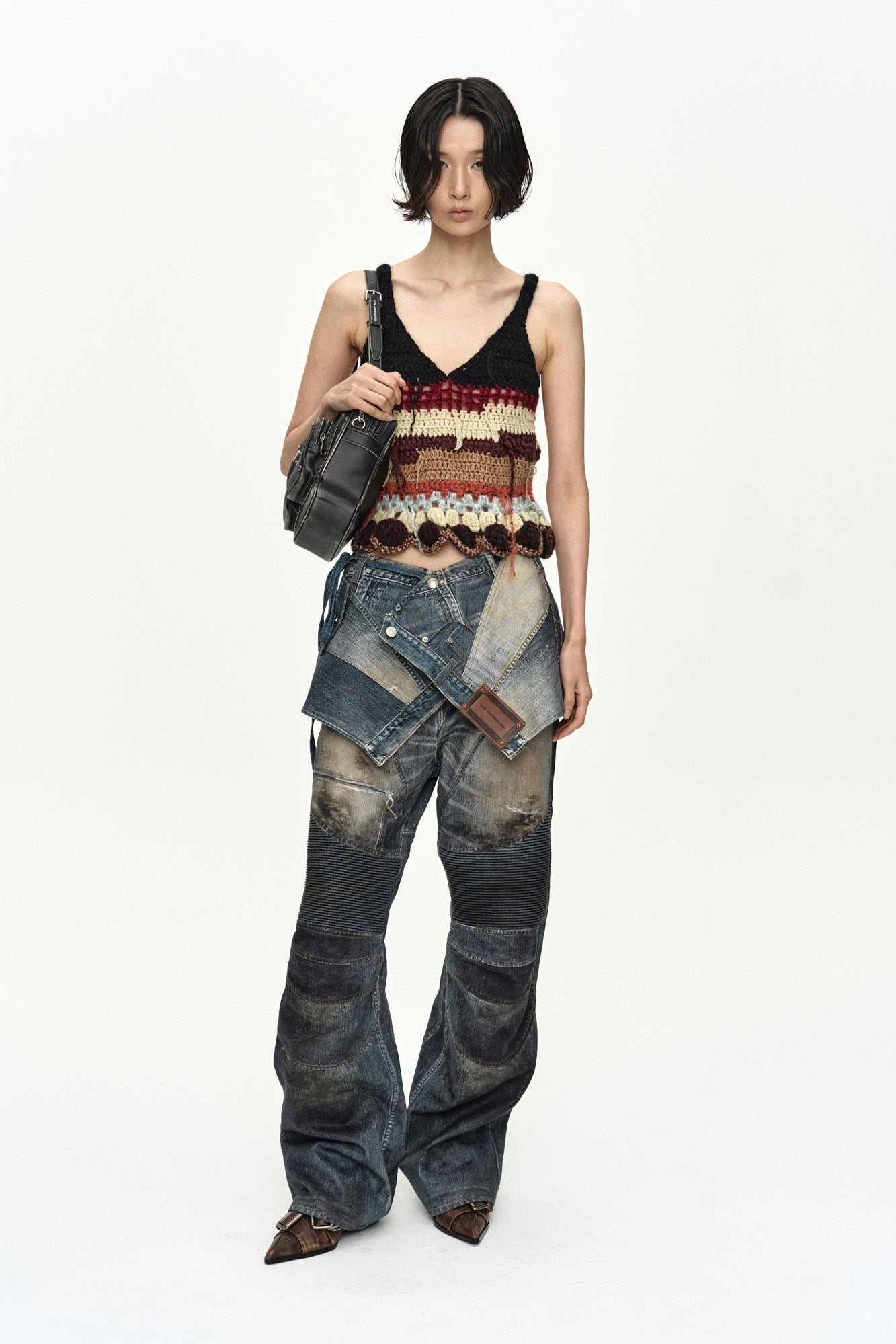 Andersson Bell - Hand-Crocheted Ruffle Hem Top (Multi) product image 1 | TRAB K-Fashion Australia