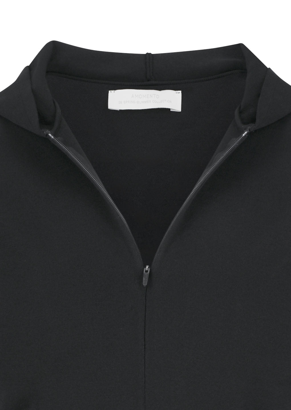 Amomento - Half Zip-up Knit Hoodie (Black) product image 5 | TRAB K-Fashion Australia