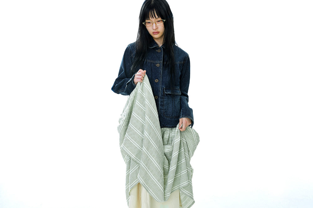Coyseio - Wide Shirring Skirt (Light Green) product image 5 | TRAB K-Fashion Australia