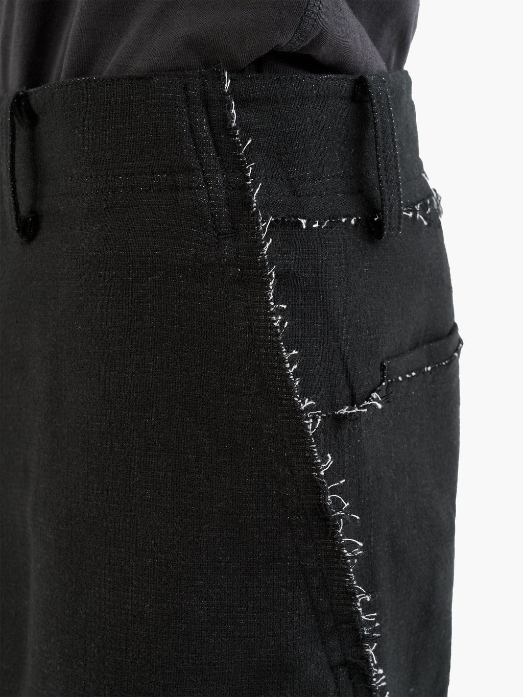 Jiyong Kim - Raw Edged 3D Pocket Trousers (Black) product image 7 | TRAB K-Fashion Australia