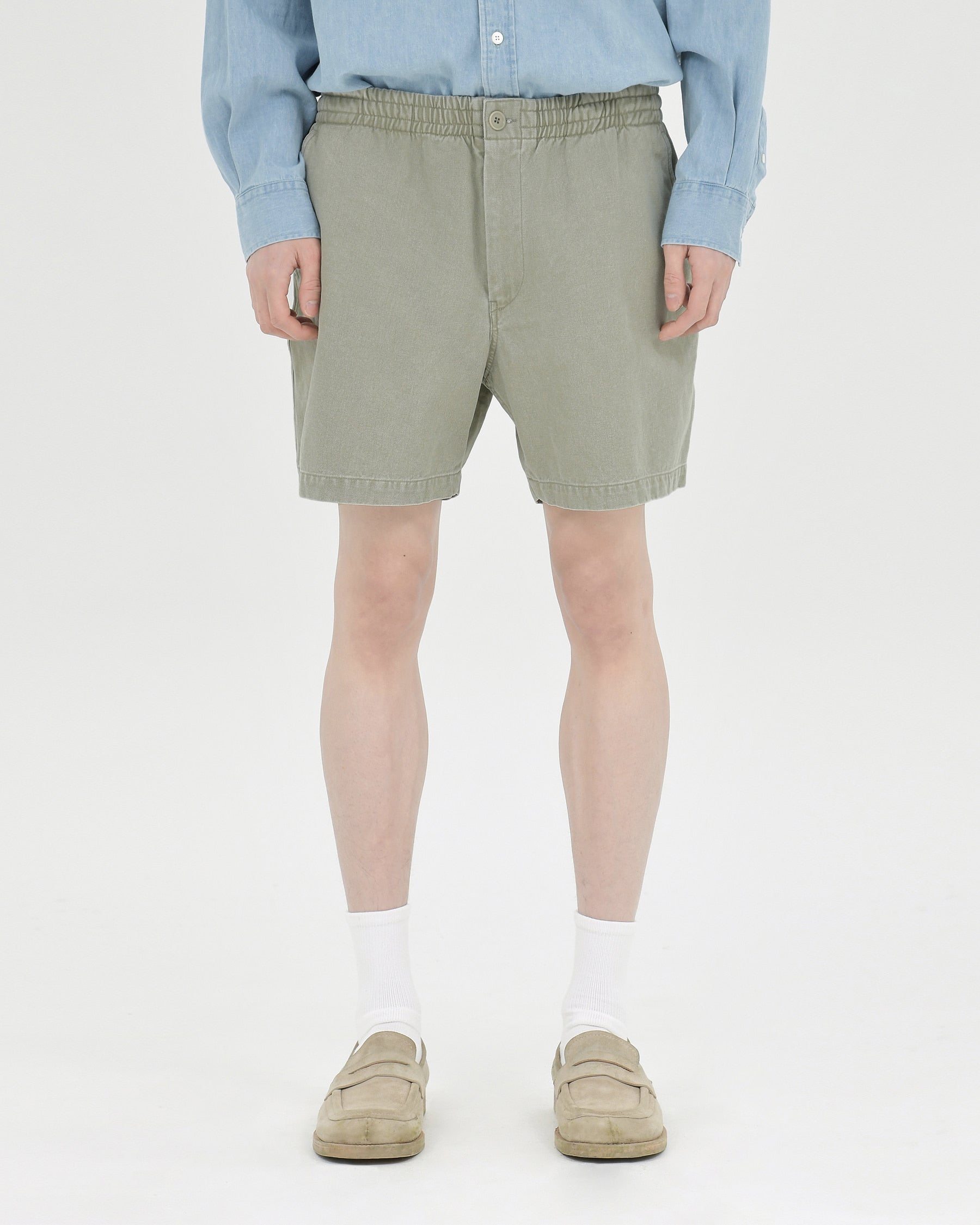Brownyard - Washed Shorts (Olive Grey) product image 1 | TRAB K-Fashion Australia
