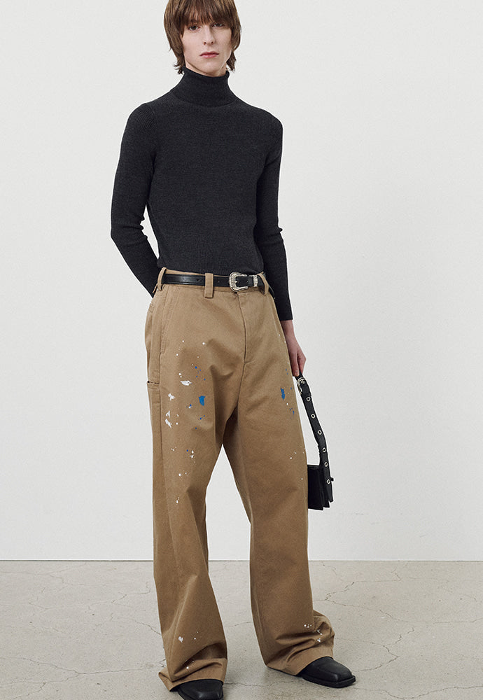 Tonywack - Wide-Leg Heavy Cotton Painter Pants (Beige) product image 3 | TRAB K-Fashion Australia