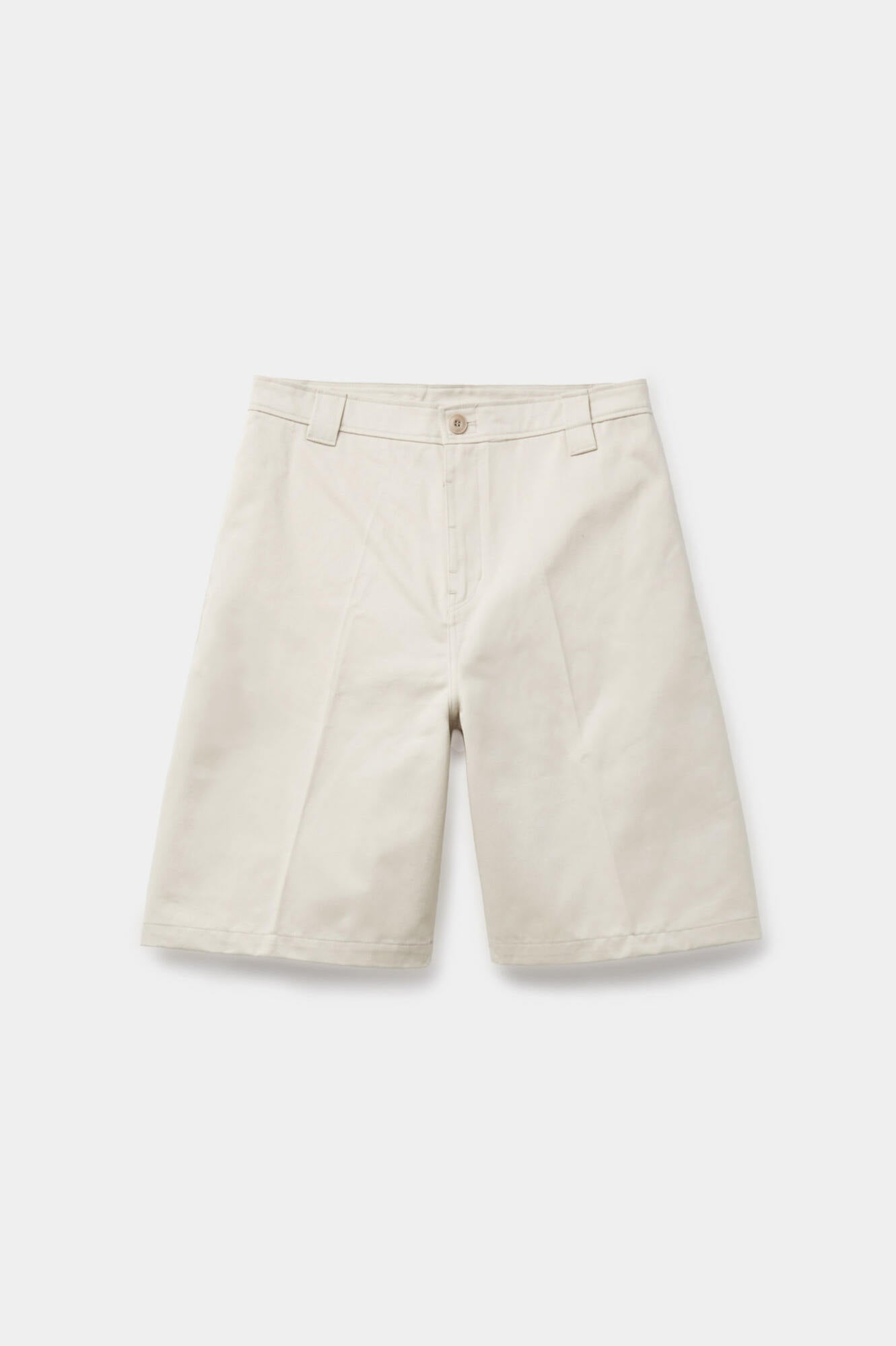 Coor - Cotton Blend Stitch Pointed Bermuda Pants (Sand Beige) product image 1 | TRAB K-Fashion Australia
