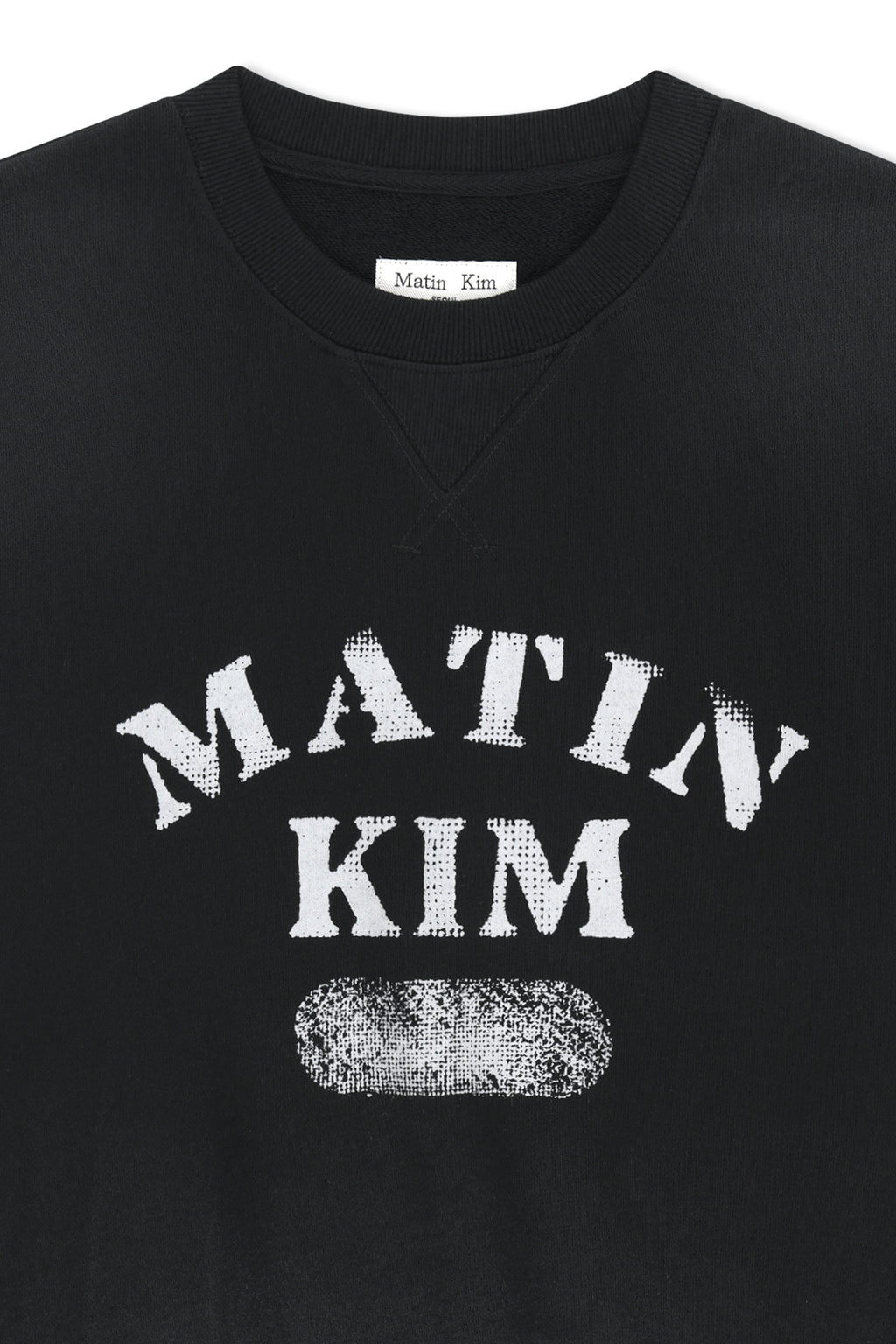 Matin Kim - Vintage Spray Logo Sweatshirt (Black) product image 3 | TRAB K-Fashion Australia