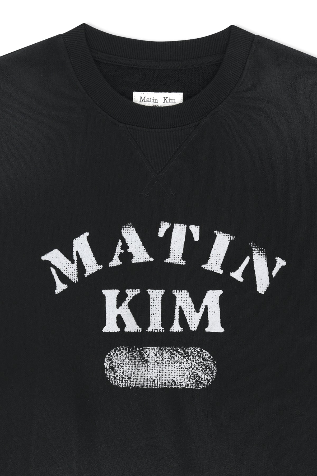 Matin Kim - Vintage Spray Logo Sweatshirt (Black) product image 3 | TRAB K-Fashion Australia