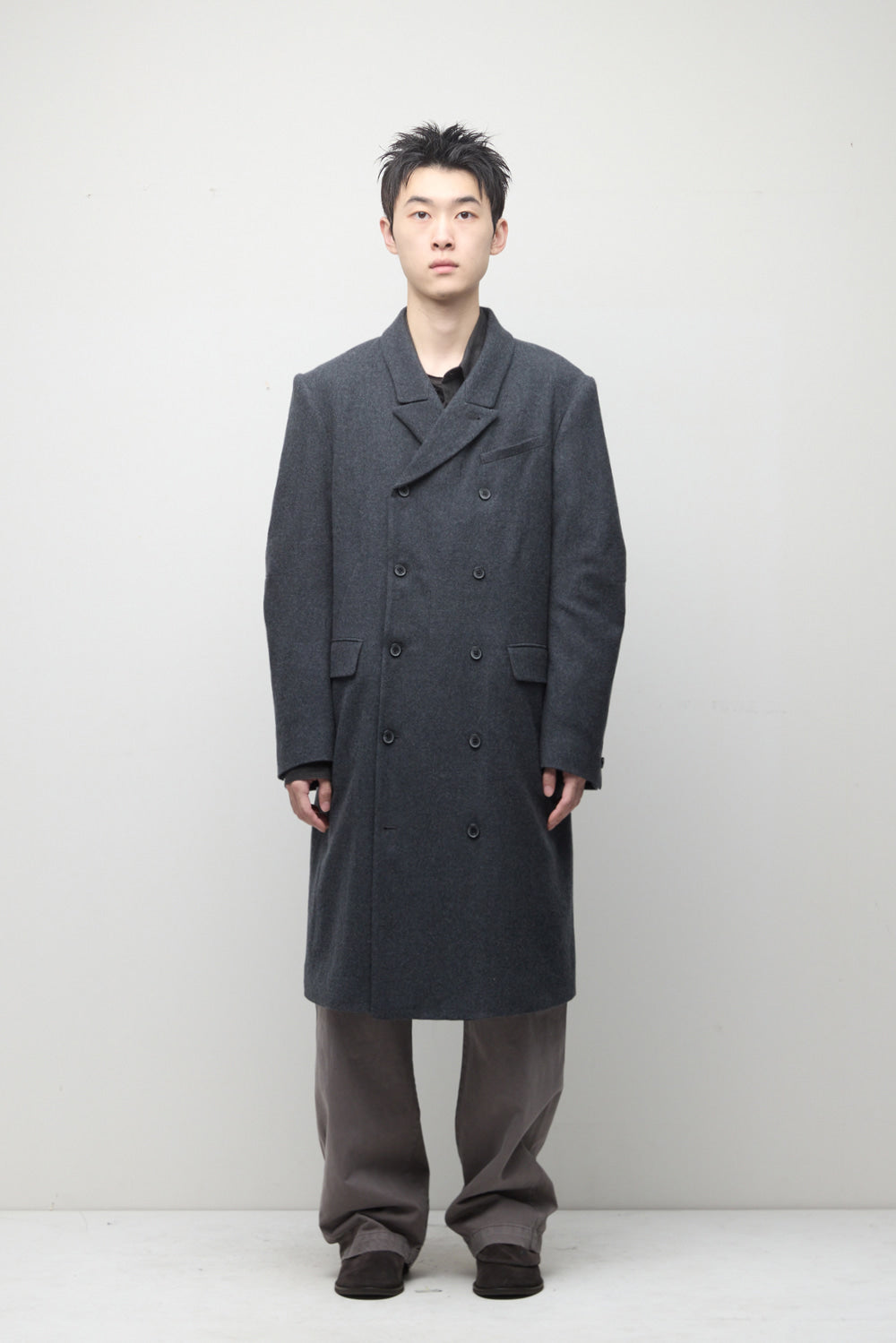 Hatchingroom - Darted Double Breasted Coat (Charcoal) product image 10 | TRAB K-Fashion Australia