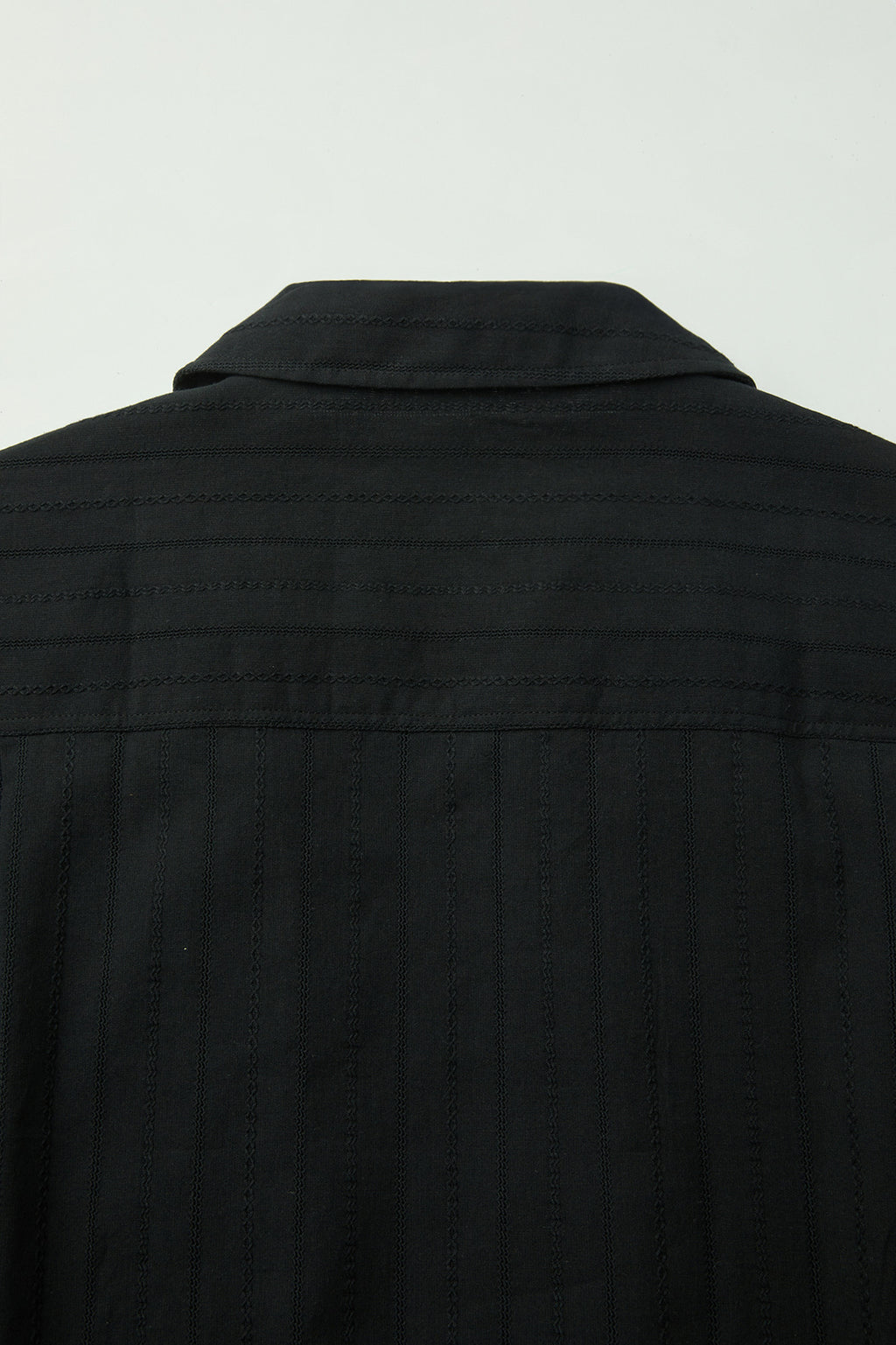 Coor - Guayabera Tape Half Shirt (Black) product image 6 | TRAB K-Fashion Australia